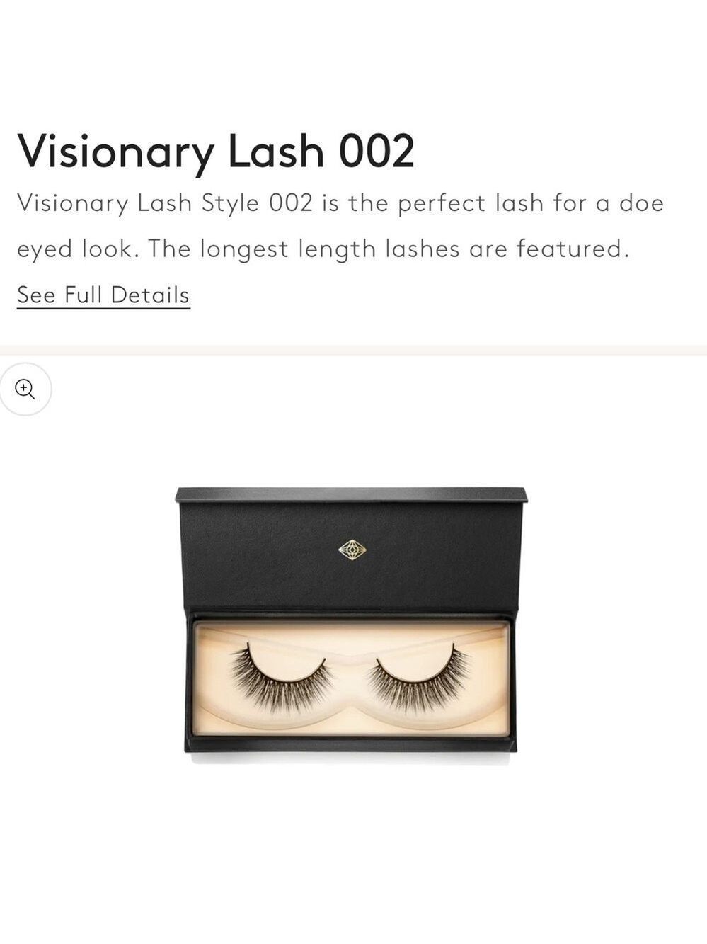 Visionary Lash Style 002 Vegan Luxury doe eyed look lashes Volume Length Medium